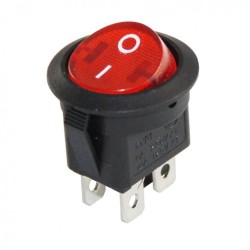 YUVARLAK 4P IŞIKLI ANAHTAR ON-OFF  IC-131-4 KCD1-8-201