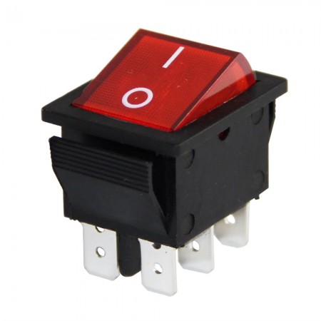 GENİŞ 6P ON-OFF IŞIKLI ANAHTAR  IC-104A KCD2-202N