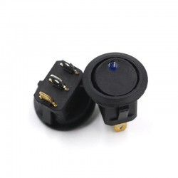 YUVARLAK 12V NOKTA IŞIKLI 3P ON-OFF ANAHTAR IC-132A KIRMIZI SARI YEŞİL MAVİ