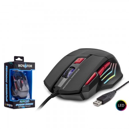 NOVATOR N100 MOUSE KABLOLU OYUN USB LEDLİ 2000 DPI