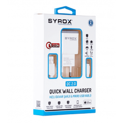 Syrox Q20 Micro Usb Hızlı Ev Şarj Aleti 2.0a
