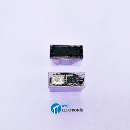 5V 5A 8 AYAK  HLS-14F3L-DC5V ŞEFFAF RÖLE Ç.K.