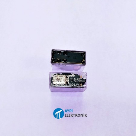 12V 5A 8 AYAK HLS-14F3L ÇİFT KONTAK ŞEFFAF ROLE