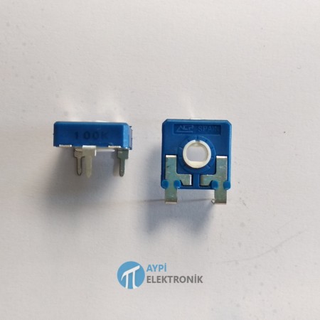 100 K KOMBİ MAVİ 17 MM  TRİMPOT