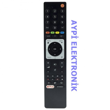 Arçelik-Beko Netflix-PIP Tuşlu Lcd Led Tv Kumandası