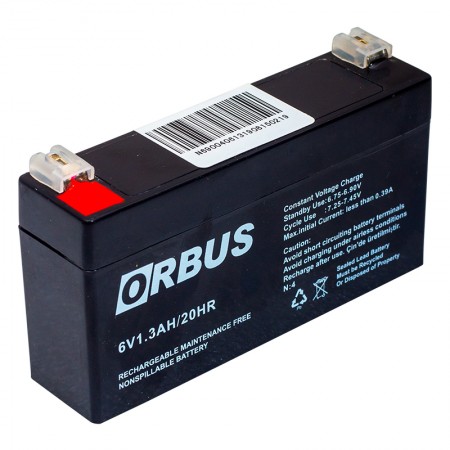 AKÜ  6 V 1,3 A           ORBUS ATEX