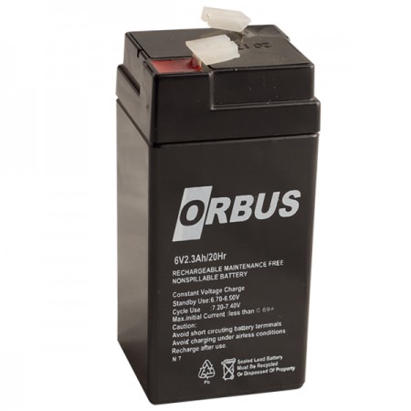 AKÜ  6 V 2,3 A           ORBUS ATEX