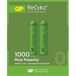 GP 1000mAh ŞARJLI  PİL 2'Lİ-AAA