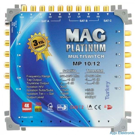 10*12 KASKATLI UYDU SANTRALİ MAG PLATINUM - 10815