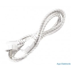 POWERMASTER C7 POWER KABLO ÖRGÜLÜ BEYAZ 1.5MT 1. KALİTE - 11064