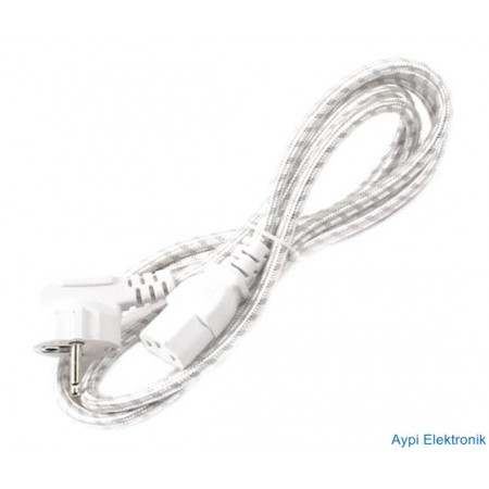 POWERMASTER C7 POWER KABLO ÖRGÜLÜ BEYAZ 1.5MT 1. KALİTE - 11064