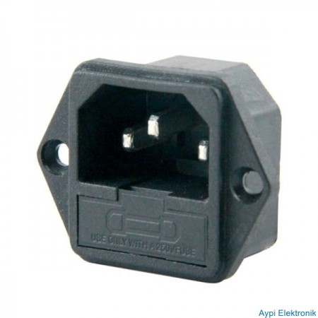 IC-213 C7 ŞASE ERKEK POWER SOKET ERKEK FUSELİ KULAKLI (AC04) - 12120