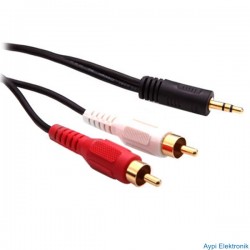 S-LİNK SL-857 2 RCA ERKEK + 3.5 MM STEREO ERKEK 1.5 METRE - 12354