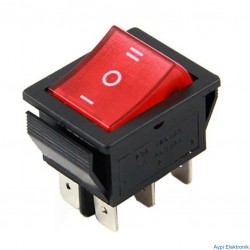 TEKLİ SOBA ANAHTARI GENİŞ IŞIKLI 6 PİN ON-OFF IC-105 - 12469