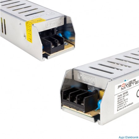 POWERMASTER PM-13035 12 VOLT - 10 AMPER SLIM KASA METAL ADAPTÖR (187*46*37) - 13035