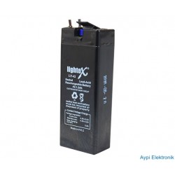 AKÜ 4 VOLT 1.2 AMPER LIGHTEX LT-42 * LT-42N  ( 35 X 22 X 64 MM ) - 13321