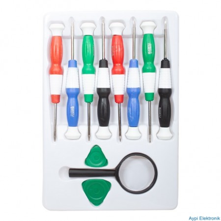 BAKU BK-8600 CEP TELEFONU TORNAVİDA VE CIMBIZ SETİ (8 AD TORNAVİDA+2 AD CIMBIZ) - 13765