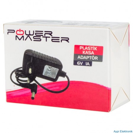 POWERMASTER PM-13782 6 VOLT - 1 AMPER PRİZ TİPİ ADAPTÖR 5.5*2.5 UÇ - 13782