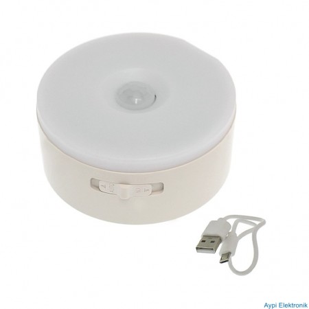 POWERMASTER MX-T06 USB ŞARJLI HAREKET SENSÖRLÜ 6 LEDLİ LAMBA - 14878