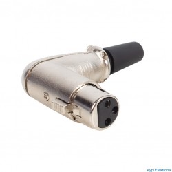 CANON FİŞ DİŞİ 90 DERECE L TİP XLR JACK FİŞ - 1636