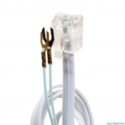 TELEFON HAT KABLOSU AY PABUÇLU 1.5 METRE BEYAZ - 1910