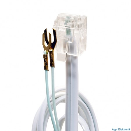 TELEFON HAT KABLOSU AY PABUÇLU 1.5 METRE BEYAZ - 1910