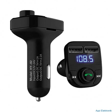 HELLO HL-19680 X8 HANDSFREE ÇİFT USB/SD/BLUETOOTH 12-24 VOLT FM TRANSMITTER - 19680