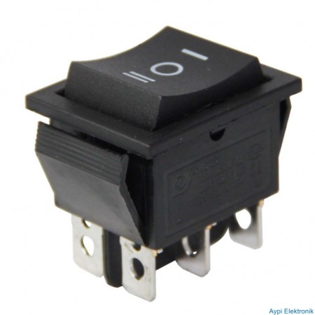 GENİŞ IŞIKSIZ 6 PINLI YAYLI ANAHTAR (MOM-OFF-MOM) IC-110 - 9274