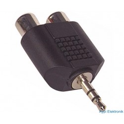 3.5 MM ST ERKEK / 2RCA DİŞİ ÇEVİRİCİ JACK - 2985