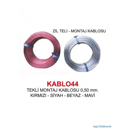 ZİL TELİ [TEK DAMAR] 0,50mm2 (100m)  KABLO44