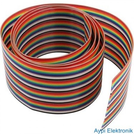 RENKLİ  ŞERİT KABLO 1MT