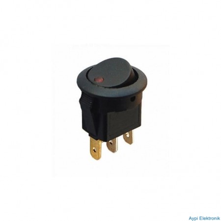 YUVARLAK ON-OFF ANAHTAR 25A 12V LEDLİ  MR-132D MAROCES