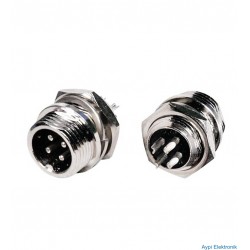 12MM 4P  Mike Konnektör- ERKEK   MAYK