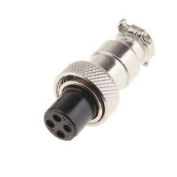 12MM 4P  Mike Konnektör- DİŞİ MAYK   KOM.KNN.04.000023