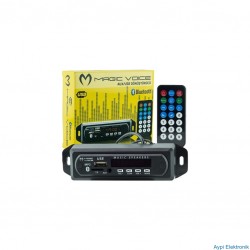 MAGICVOICE MV-24353 ÇİFT USB/SD/FM/AUX/BLUETOOTH KUMANDALI MEKANİKSİZ OTO TEYP 4X45 WATT243