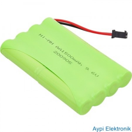 9.6 VOLT 1500 MAH NI-MH 2 PİN 8'LI OYUNCAK ARABA PİLİ MB:24544