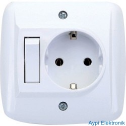 Banyo Dolabı Anahtarlı Prizi