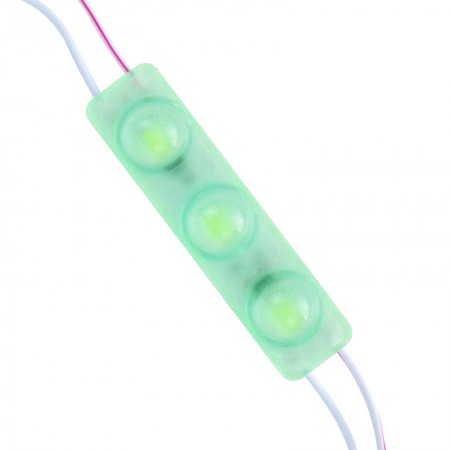 Ç12MODUL-13 12V 1.5W YEŞİL YANIP SÖNEN POWERMASTER MODÜL LED PARLAK TEK RENK 2835 69X16 MM IP65 160-180LM 160 DERECE M:7461