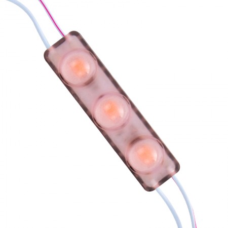 Ç12MODUL-14 12V 1.5W PEMBE YANIP SÖNEN POWERMASTER MODÜL LED PARLAK TEK RENK 2835 69X16 MM IP65 160-180LM 160 DERECE M:7466