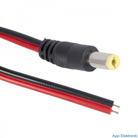 TK 34 FİŞ KABLOLU TEK UÇLU KAMERA İÇİN DC POWER JACK KABLOLU - 281