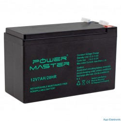 AKÜ 12 VOLT 7 AMPER POWERMASTER ( 150 X 65 X 90 MM ) - 1554