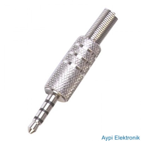 3.5 MM STEREO 3 BOĞUMLU METAL JACK FİŞ  DİSCMAN JACK