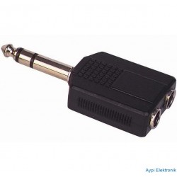 6.3 MM STEREO ERKEK / 6.3 MM STEREO DİŞİ X 2 ÇEVİRİCİ JACK - 4091