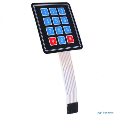 MEMBRAN KEYPAD 3*4 TUŞ TAKIMI