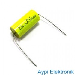 3.3 MF 400V AC POLY AKSİYAL SARI KONDANSATÖR