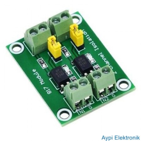 PC817 2 Kanal Optokuplör İzolasyon Modülü