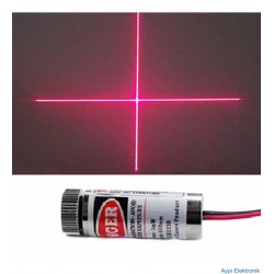 12mm 650nm 5mw Kırmızı Çapraz Kafalı Lazer OZK451