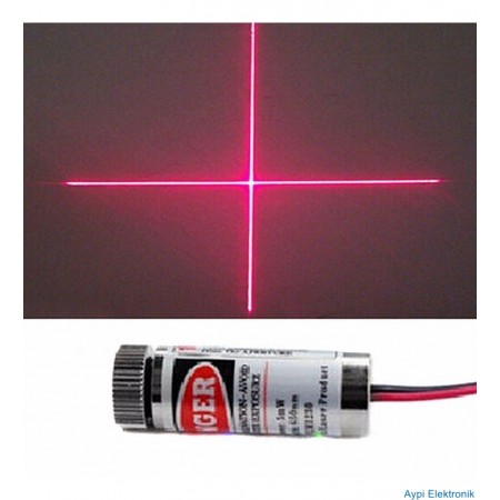 12mm 650nm 5mw Kırmızı Çapraz Kafalı Lazer OZK451