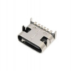 IC-266B-3 Dişi Type-C Soket USB-C Konnektör Şase 6 Pin  KOMP