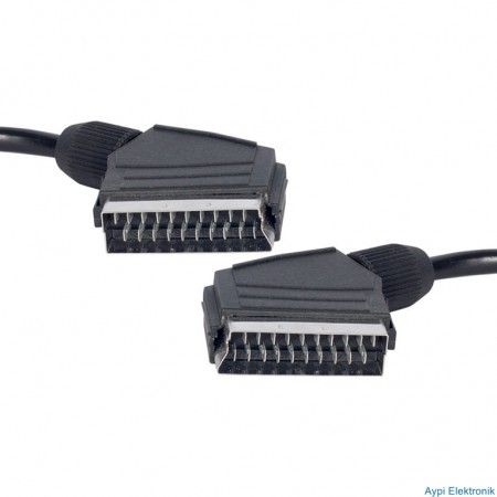 SCART SCART KABLO SİYAH 7 MM 1.2 METRE POŞETLİ - 2274